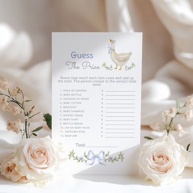Devinez le prix Jeu de baby shower Blue Goose (Créateur téléchargé)