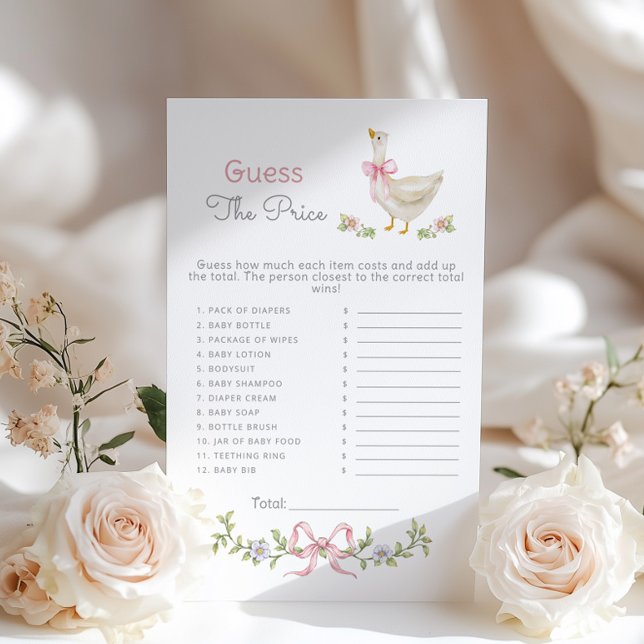 Devinez le prix Jeu de baby shower Goose Books (Créateur téléchargé)