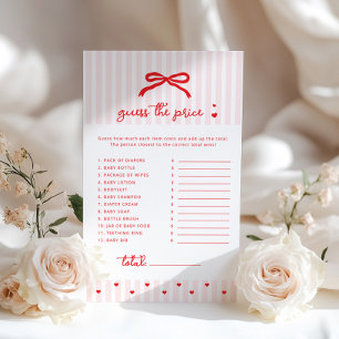Devinez le prix Valentinces Arc Rouge Baby Shower