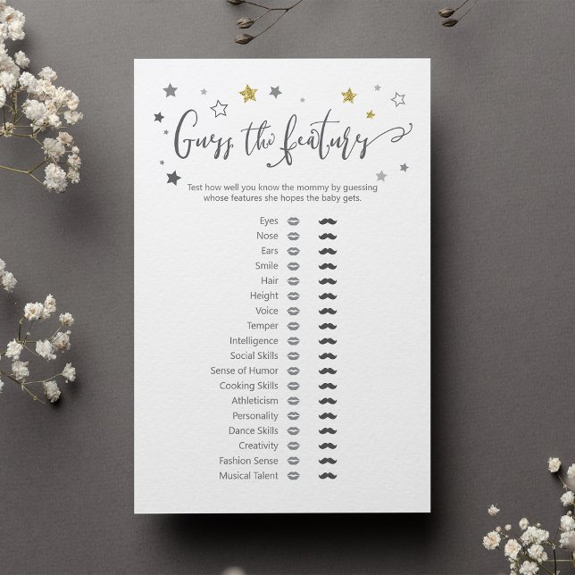 "Devinez les caractéristiques" Bébé Trait Genre Re (Créateur téléchargé)