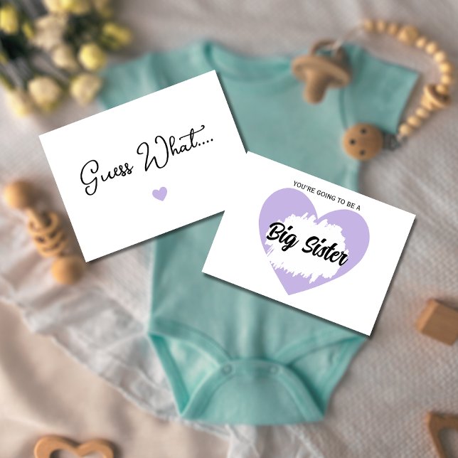 Devinez quel faire-part de grossesse pour la soeur (Créateur téléchargé)