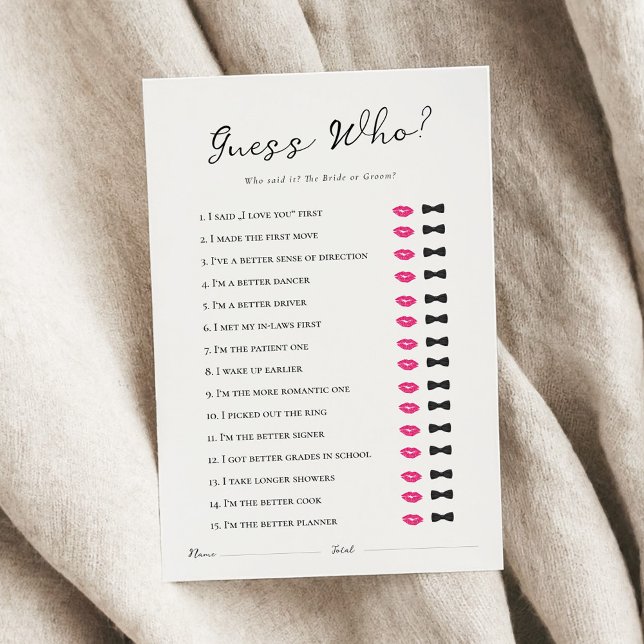 Devinez qui a dit Fête des mariées jeu (Créateur téléchargé)