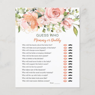 Devinez Qui Baby shower Jouer La Verdure Florale