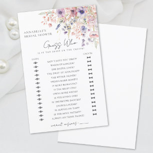 Devinez qui : Baby Shower Wildflower pour la marié