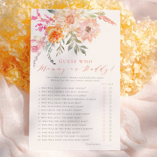 Devinez qui Jeu de Baby Shower de printemps Blus