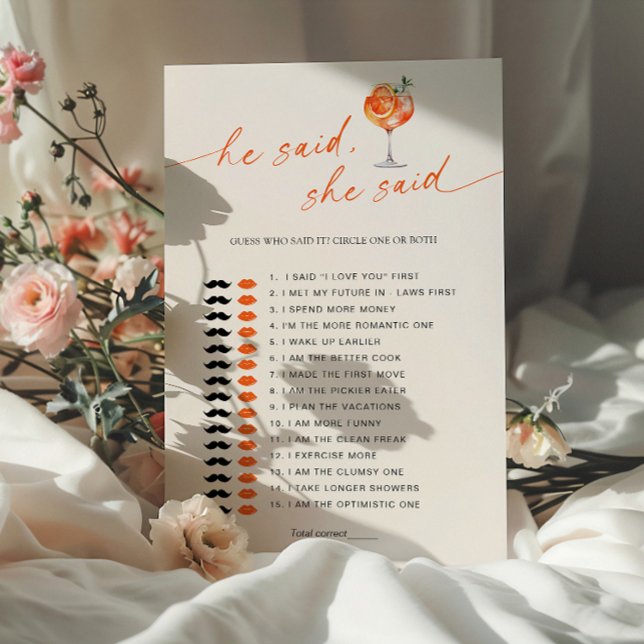 Devinez Qui L'A Dit Aperol Spritz Fête des mariées (Créateur téléchargé)