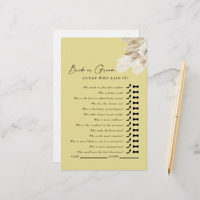 Devinez Qui L'A Dit ? Jeu de douche Jaune Pampas (Devant/Arrière en situation)