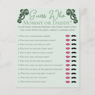 Devinez Qui maman ou papa Baby shower irlandais je