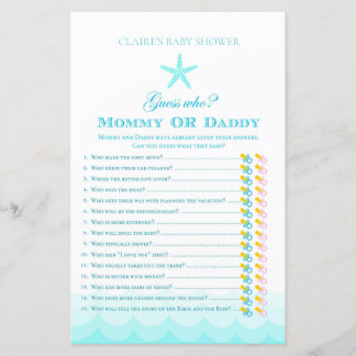 Devinez Qui maman ou papa - Baby shower Jeu