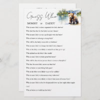 Devinez qui maman ou papa carte de jeu baby shower