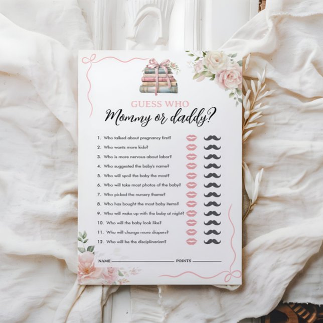 Devinez qui | Maman ou papa | Jeu baby shower (Créateur téléchargé)