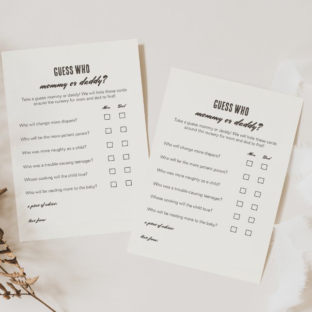 Devinez qui maman ou papa jeu de camping rose (Créateur téléchargé)