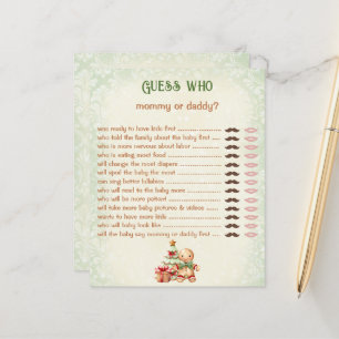 Devinez Qui Maman Papa Classique Baby shower Jeu
