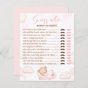 Devinez Qui Porte Le Baby shower Rose Jeu
