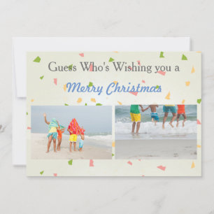 Devinez qui vous souhaite 5 photos - Carte de Noël