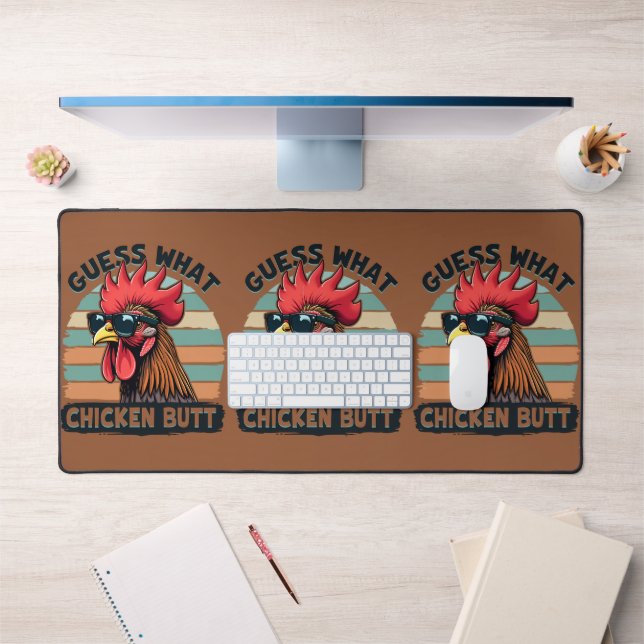 Devinez quoi Cul de Poulet Drôle Rétro Coq (Bureau 1)