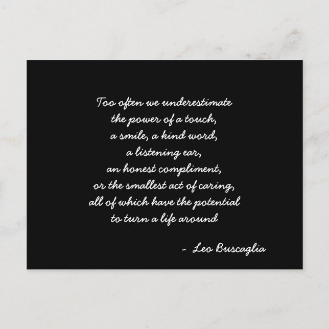 Devis de carte postale inspirante (Devant)