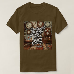 Devis de productivité de l'horloge T-shirt Brown
