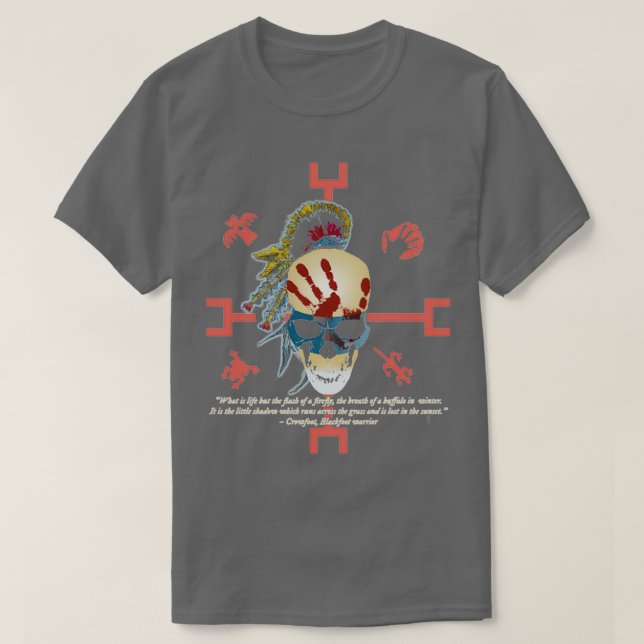 Devis et crâne amérindiens TShirt (Design devant)