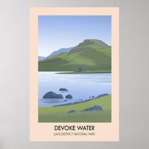 Devoke Water Affiche de voyage du Lake District