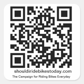 Devrais-je faire du vélo aujourd'hui Sticker Carré