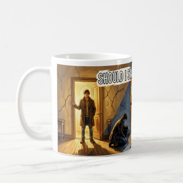 Devrais-je rester ou partir Tasse Choix de Carrefo (Gauche)