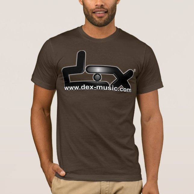 DEX MUSIC OFFICIAL T-SHIRT BROWN (Devant)
