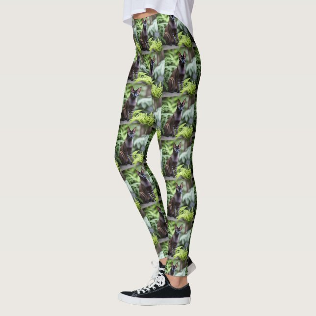 Dexter Le Chat Siamois Noir, Dames Leggings (Gauche)