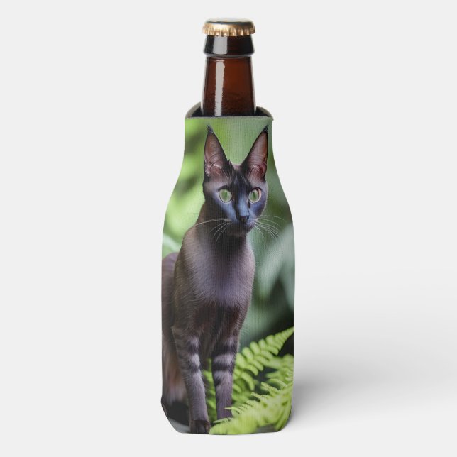 Dexter Le Chat Siamois Noir, Glacière De Bouteille (Bottle Devant)
