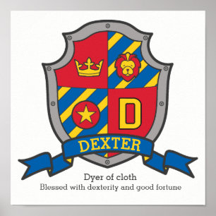 Dexter nom de garçon signification affiche de blas
