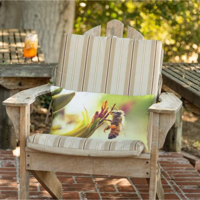 D'extérieur Abeille avec Coussin à fleurs de pollen extérieur (Chaise)