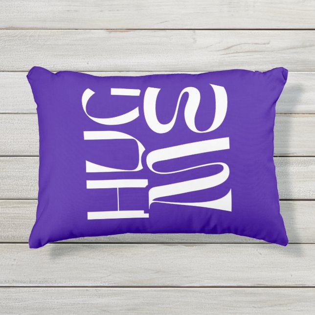 D'extérieur Accent Coussin HUG ME Purple & blanc (Devant)