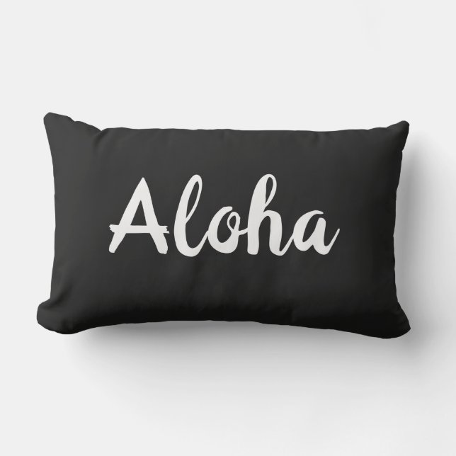 D'extérieur Aloha coussin de noir - extérieur (Recto)