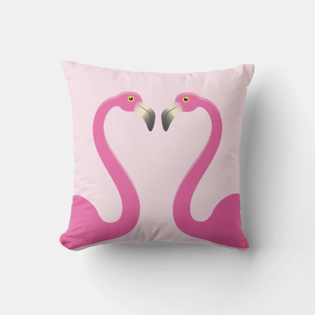 D'extérieur Baisers du coussin extérieur rose de Flamants (Recto)
