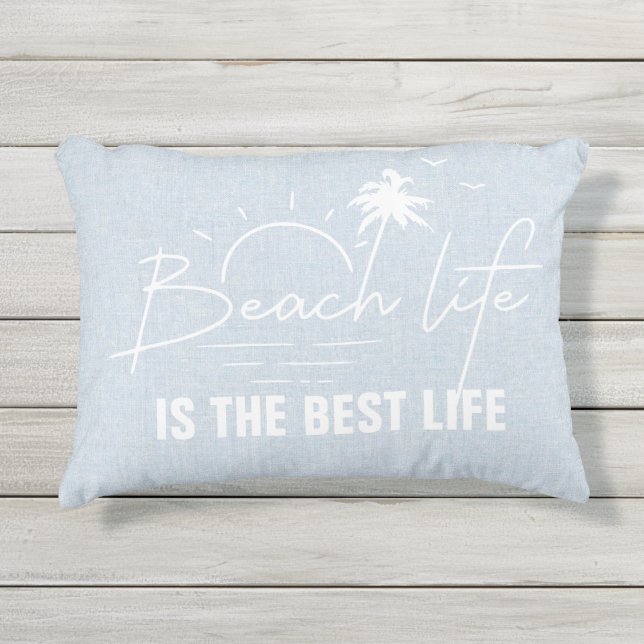D'extérieur Beach Life Maison Côtière Décor Coussin (Devant)