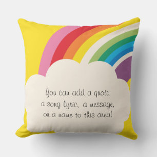 D'extérieur Citation customisée Lyric Rainbow LGBT Coussin ext