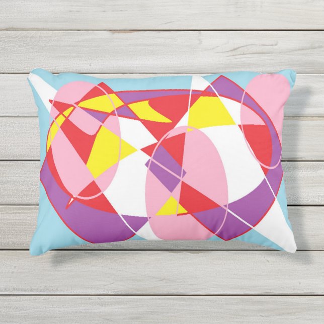 D'extérieur Coussin accent ; COULEUR PLEINE ABSTRAITE (Devant)
