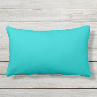 D'extérieur Coussin bleu turquoise solide