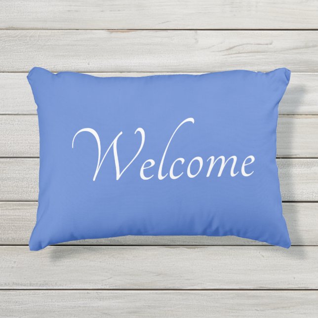D'extérieur Coussin d'accueil extérieur bleu (Devant)