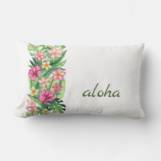 D'extérieur Coussin de jet Fleurs tropicales (Recto)
