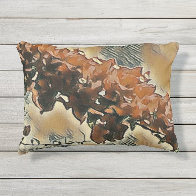 D'extérieur Coussin de jeté en art de rosier (Devant)