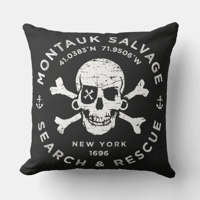 D'extérieur Coussin de Montauk Salvage Company (Recto)