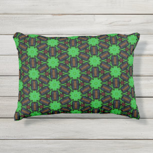 D'extérieur Coussin ext. Jimette Design vert brun sur noir
