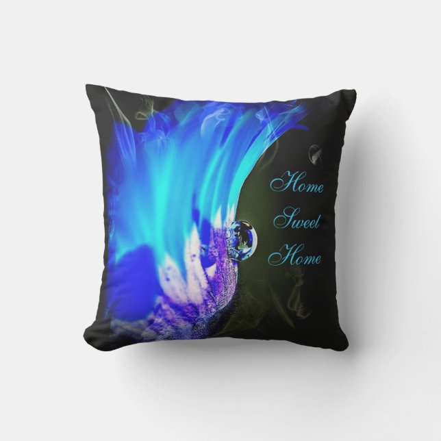 D'extérieur Coussin extérieur bleu turquoise et violet (Recto)