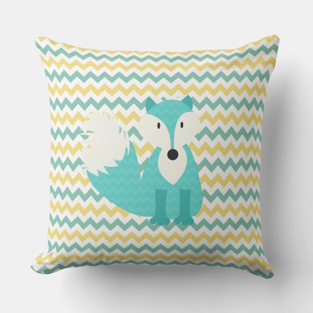 D'extérieur Coussin extérieur Blue Fox Chevron Stripe (Recto)