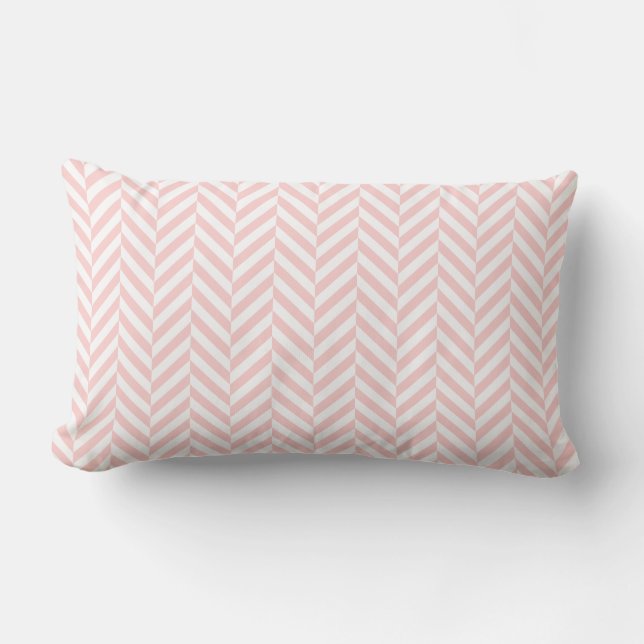 D'extérieur Coussin extérieur | Blush Pink Herringbone Motif (Recto)