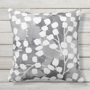 D'extérieur Coussin extérieur botanique - gris