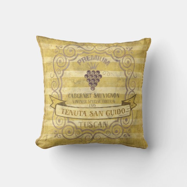 D'extérieur Coussin extérieur de Cabernet d'étiquette toscan (Recto)