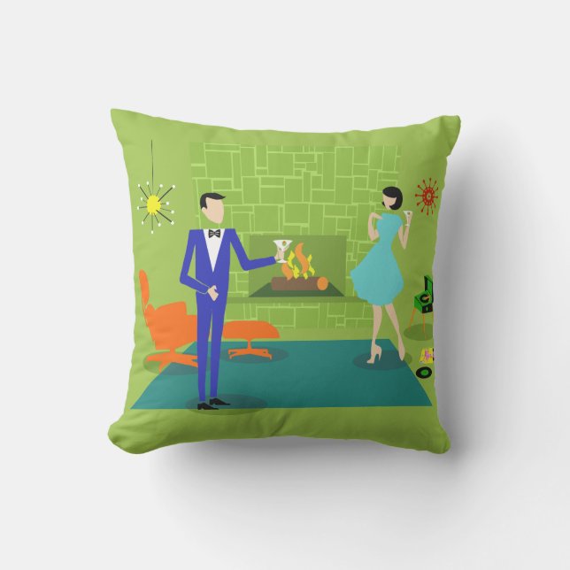 D'extérieur Coussin extérieur de couples modernes de la moitié (Recto)