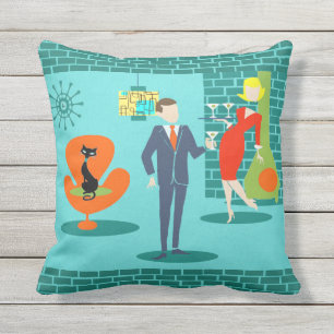 D'extérieur Coussin extérieur de l'âge de la caricature Retr